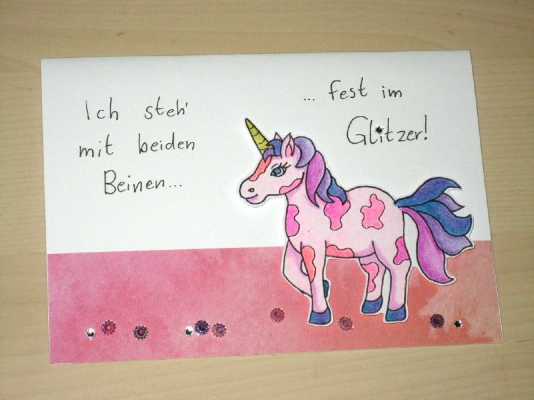 grußkarte einhornkarte geburtstagskarte einhorn