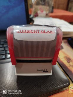 Stempel Vorsicht Glas rot im Paket 1 tauschen: Tauschbörse ...