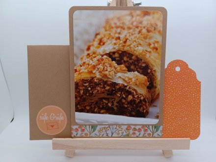 Schoko-Nuss-Strudel Rezept-Grußkarte